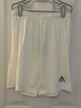 NWT Boys Adidas White Soccer Shorts